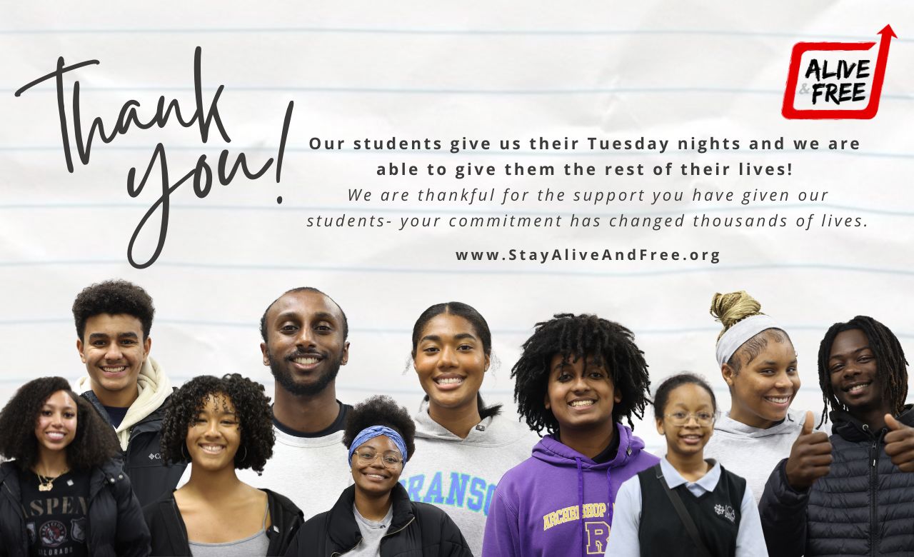 Thank you Alive & Free 2025-students